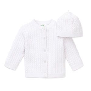 (NEW) Little Me Cable Sweater and Hat